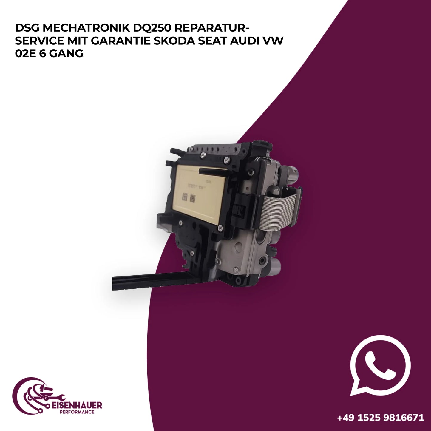 DSG Mechatronik DQ250 Reparatur Service️ ️Skoda Seat Audi VW 02E 6 Gang