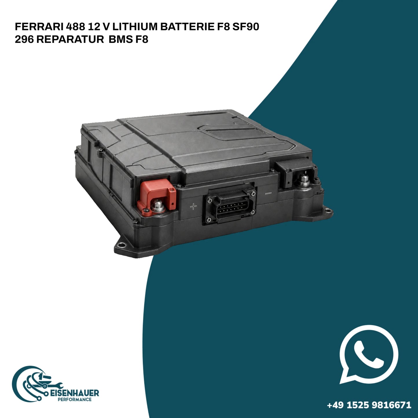 Ferrari 488 12 V Lithium Batterie F8 SF90 296 Reparatur ️ ️BMS F8