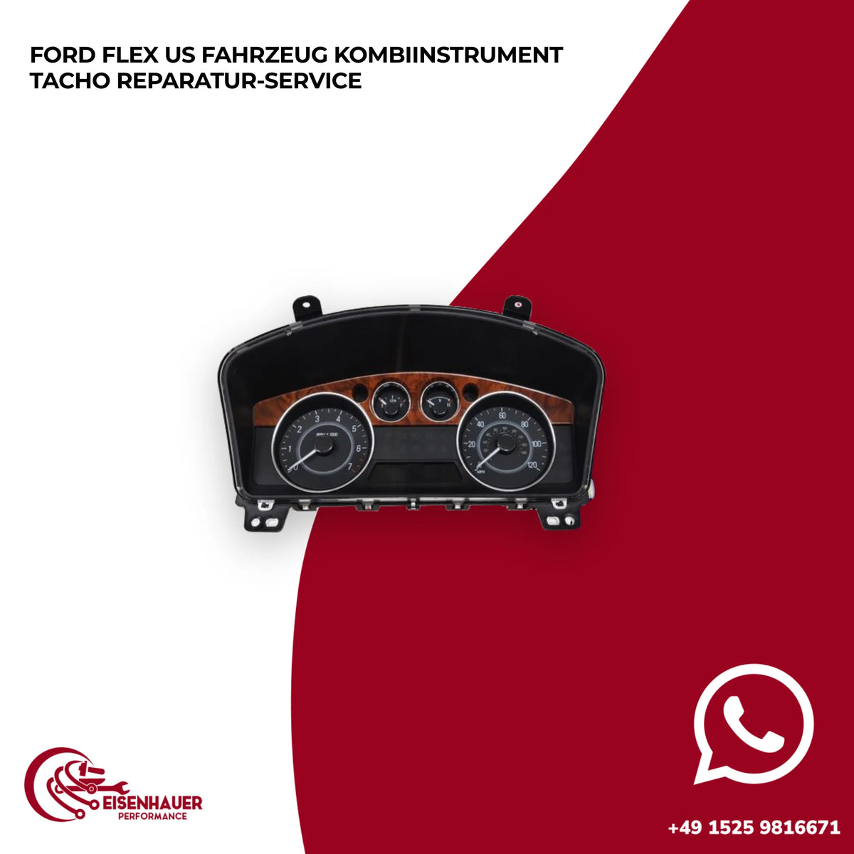 Ford Flex US Fahrzeug Kombiinstrument Tacho Reparatur Service