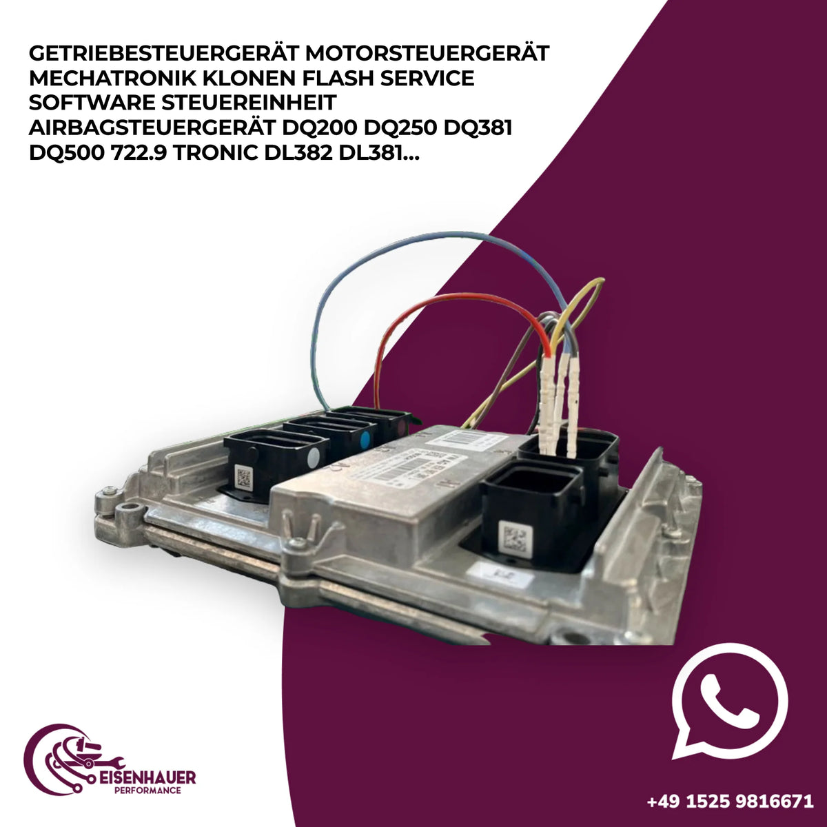 Getriebesteuergerät Motorsteuergerät Mechatronik Klonen Flash Service Software Steuereinheit Airbagsteuerge…