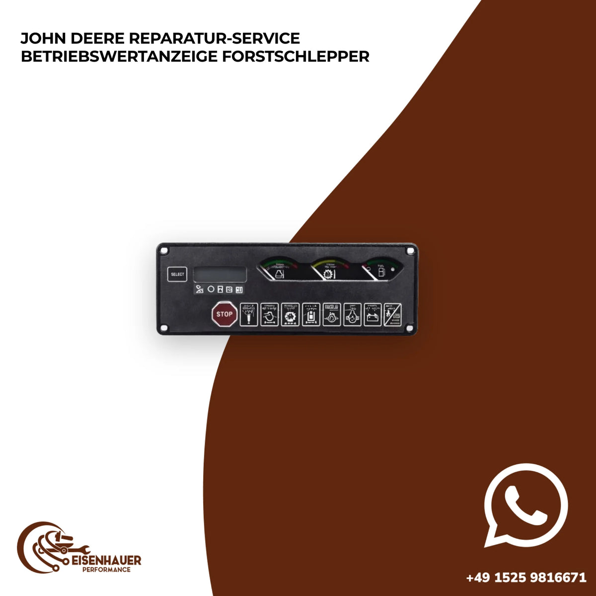 John Deere Reparatur Service Betriebswertanzeige Forstschlepper