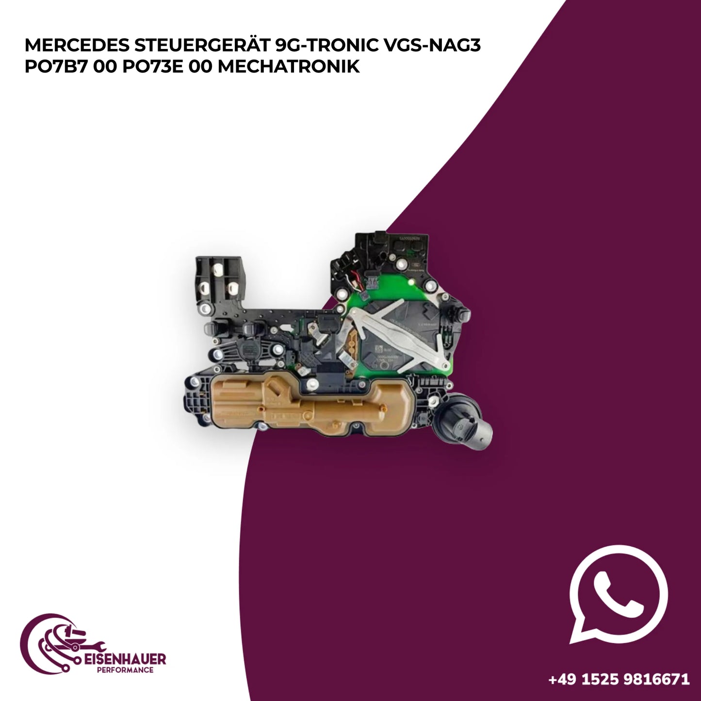 MERCEDES Steuergerät 9G-Tronic VGS-NAG3 PO7B7 00 PO73E 00 Mechatronik