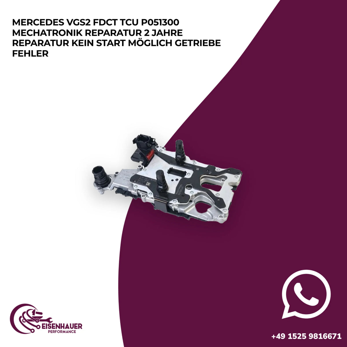 Mercedes VGS2 FDCT TCU P051300 Mechatronik Reparatur️2 Jahre Reparatur️Kein Start Möglich Getriebe Fehler