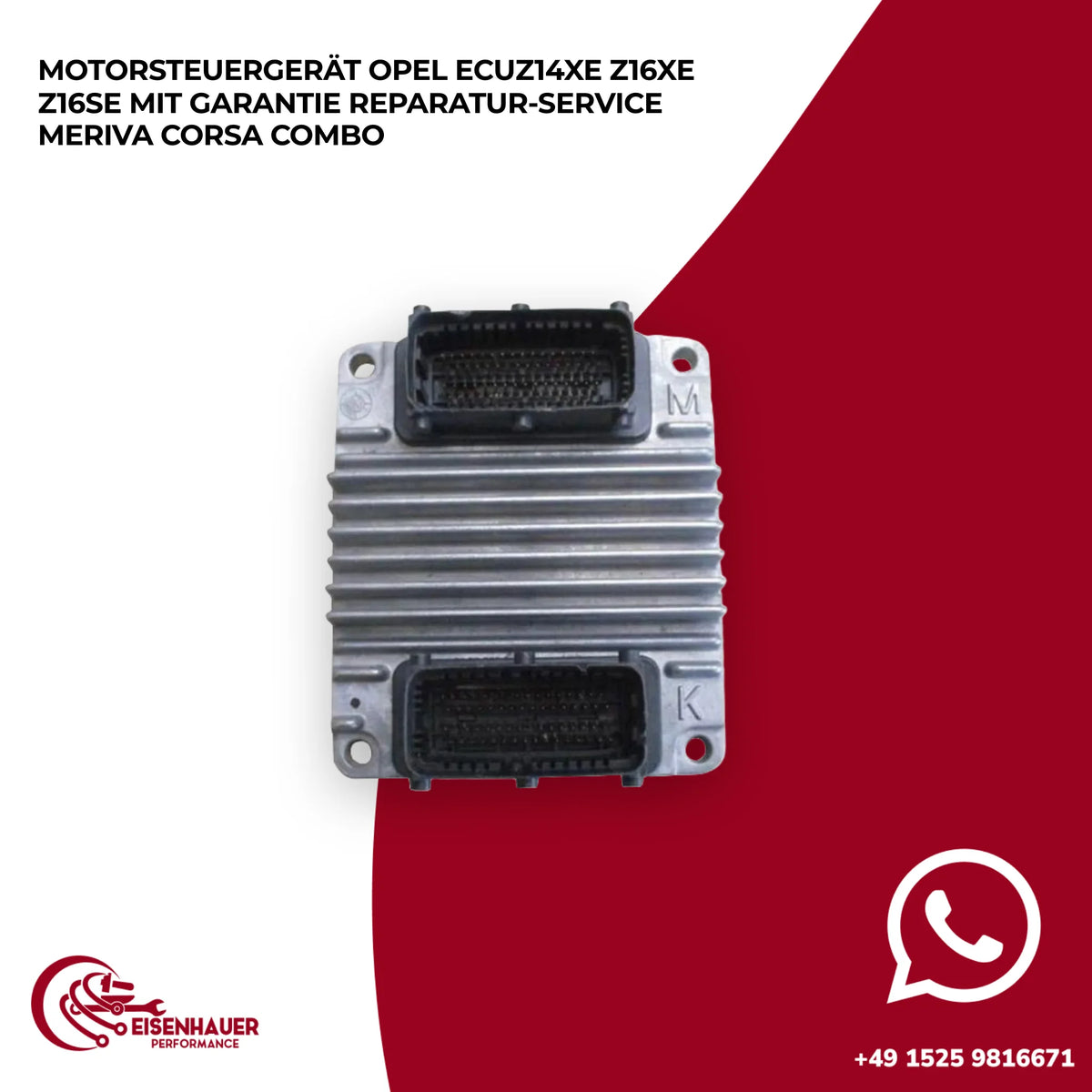 Motorsteuergerät Opel ECUZ14XE Z16XE Z16SE️ ️Reparatur Service Meriva Corsa Combo