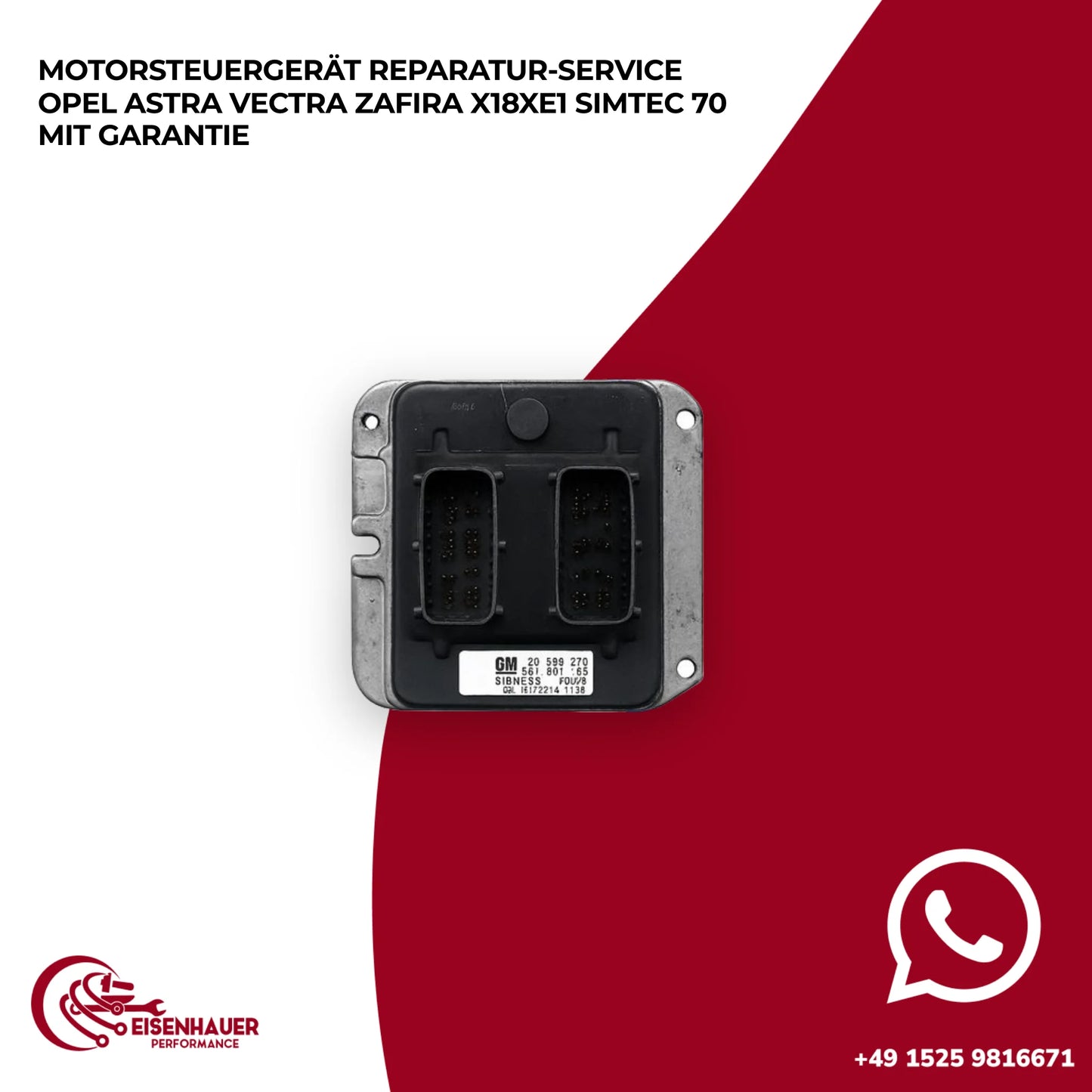 Motorsteuergerät Reparatur Service Opel Astra Vectra Zafira X18XE1 Simtec 70️ ️