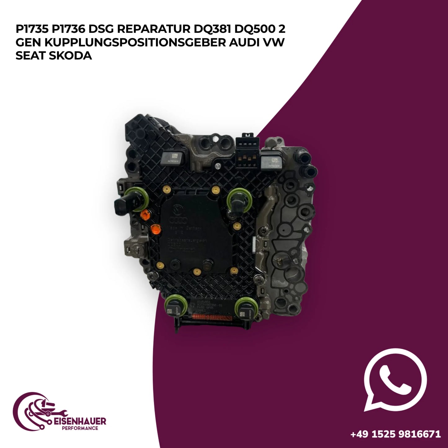 P1735 P1736 DSG Reparatur DQ381 DQ500 2 Gen Kupplungspositionsgeber Audi VW Seat Skoda
