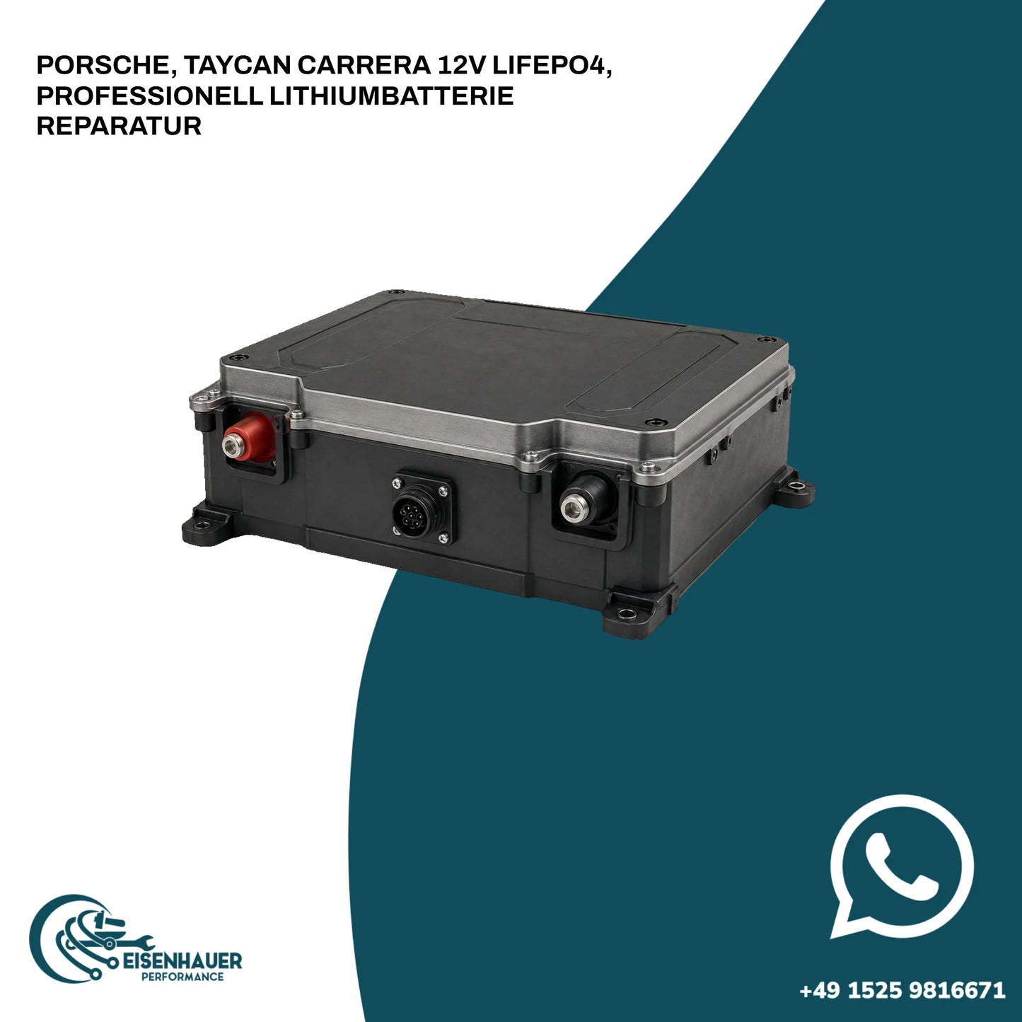PORSCHE, Taycan Carrera 12V LifePo4, PROFESSIONELL LITHIUMBATTERIE REPARATUR