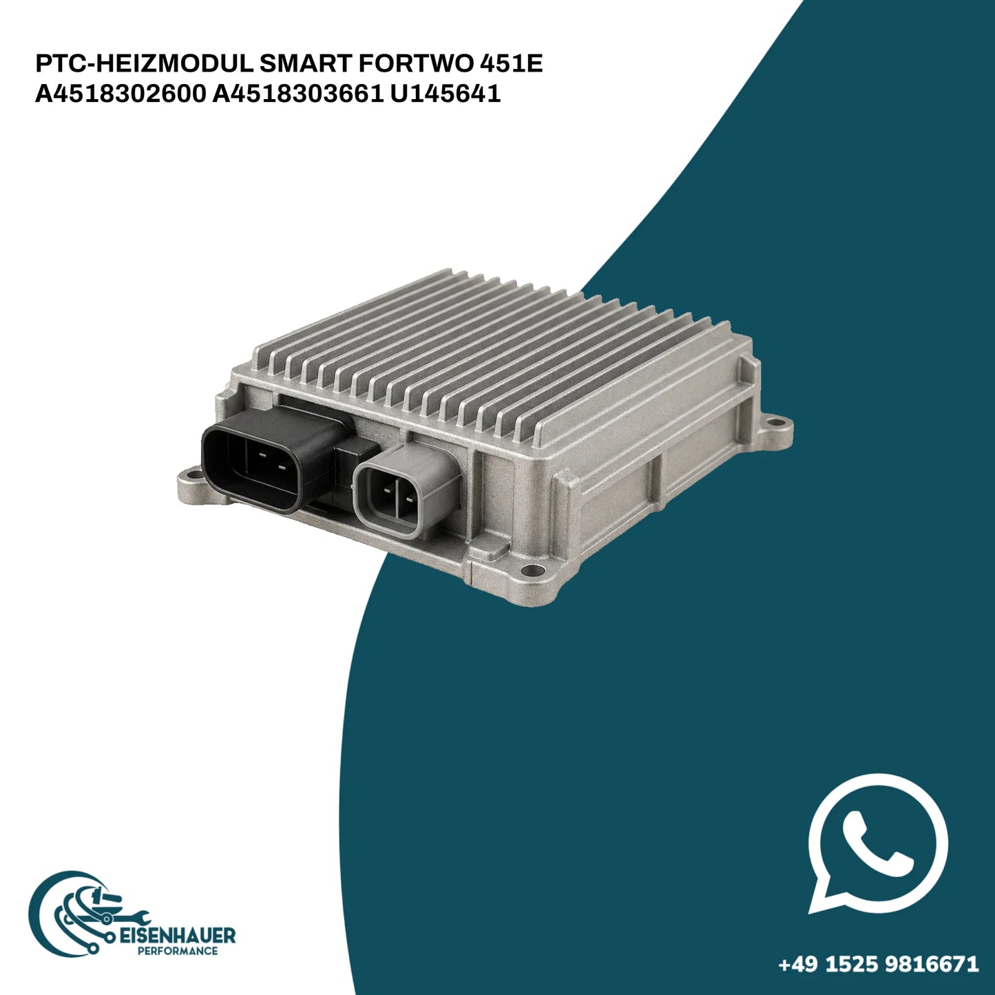 PTC-Heizmodul Smart Fortwo 451E️ ️А4518302600 А4518303661 U145641