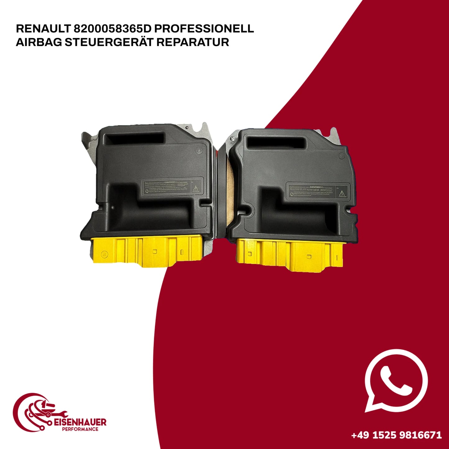 Renault 8200058365D Professionell Airbag Steuergerät Reparatur