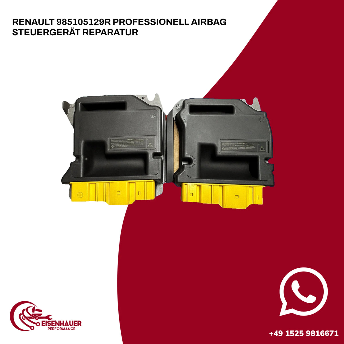Renault 985105129R  Professionell Airbag Steuergerät Reparatur