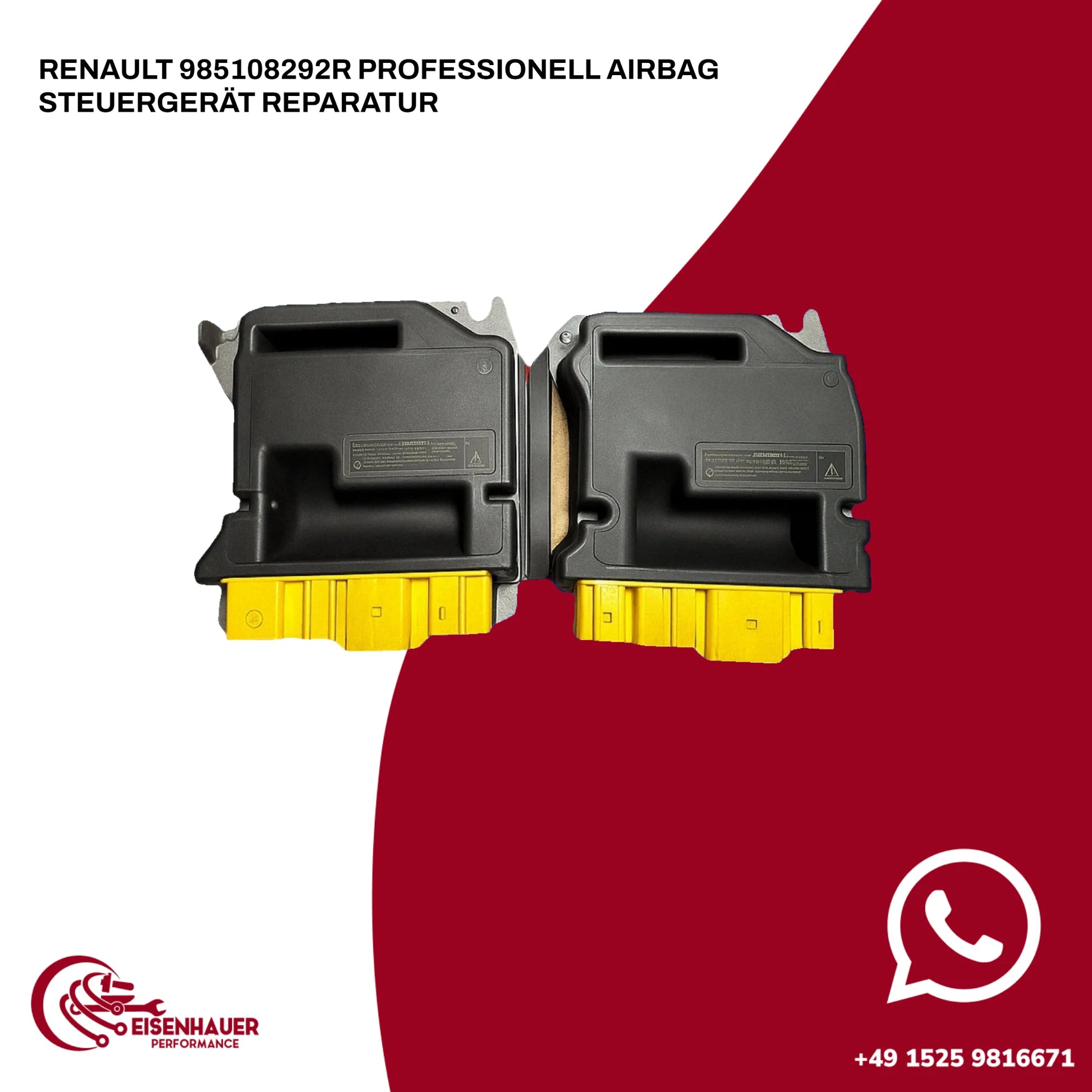 Renault 985108292R  Professionell Airbag Steuergerät Reparatur