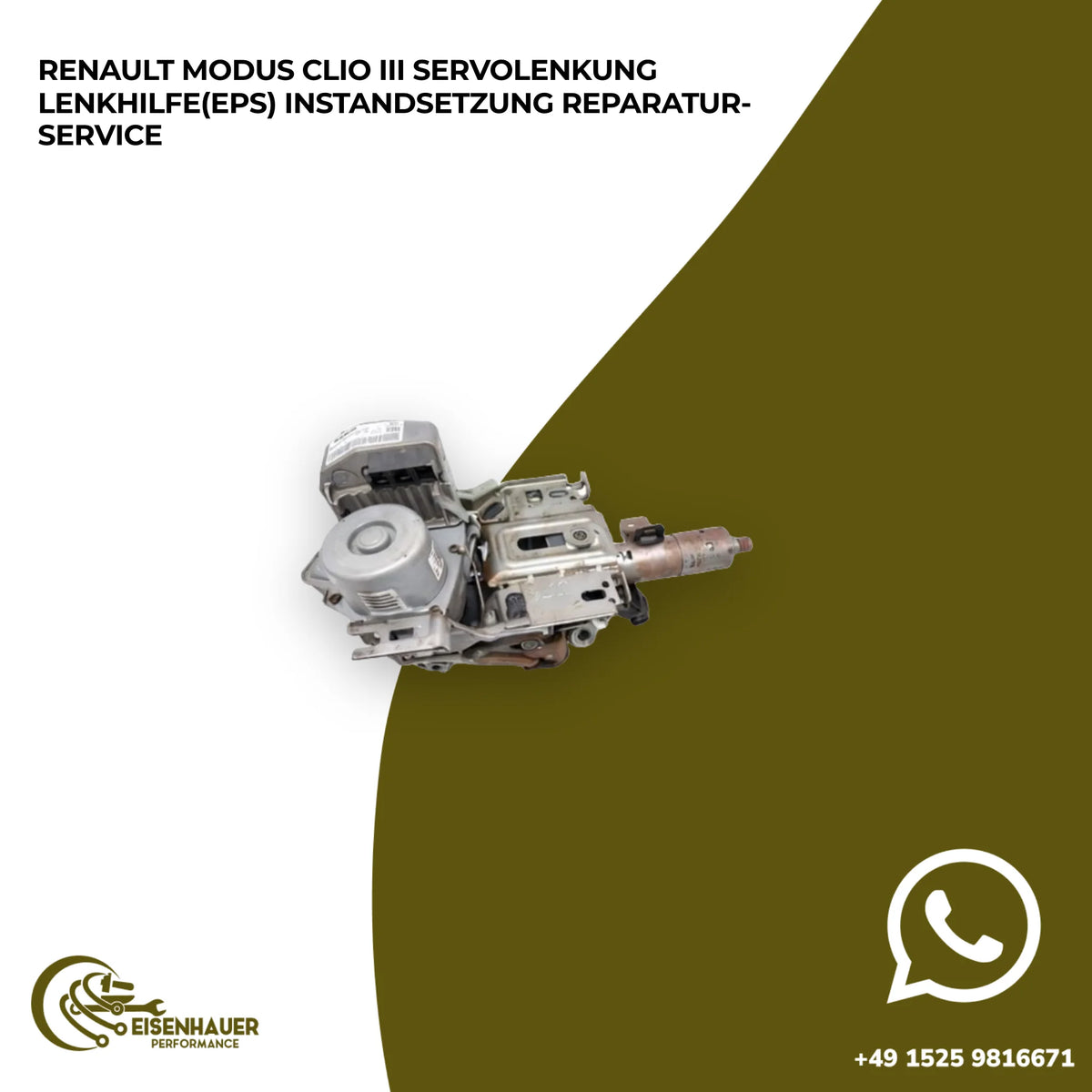 Renault Modus Clio III Servolenkung Lenkhilfe(EPS) Instandsetzung Reparatur Service