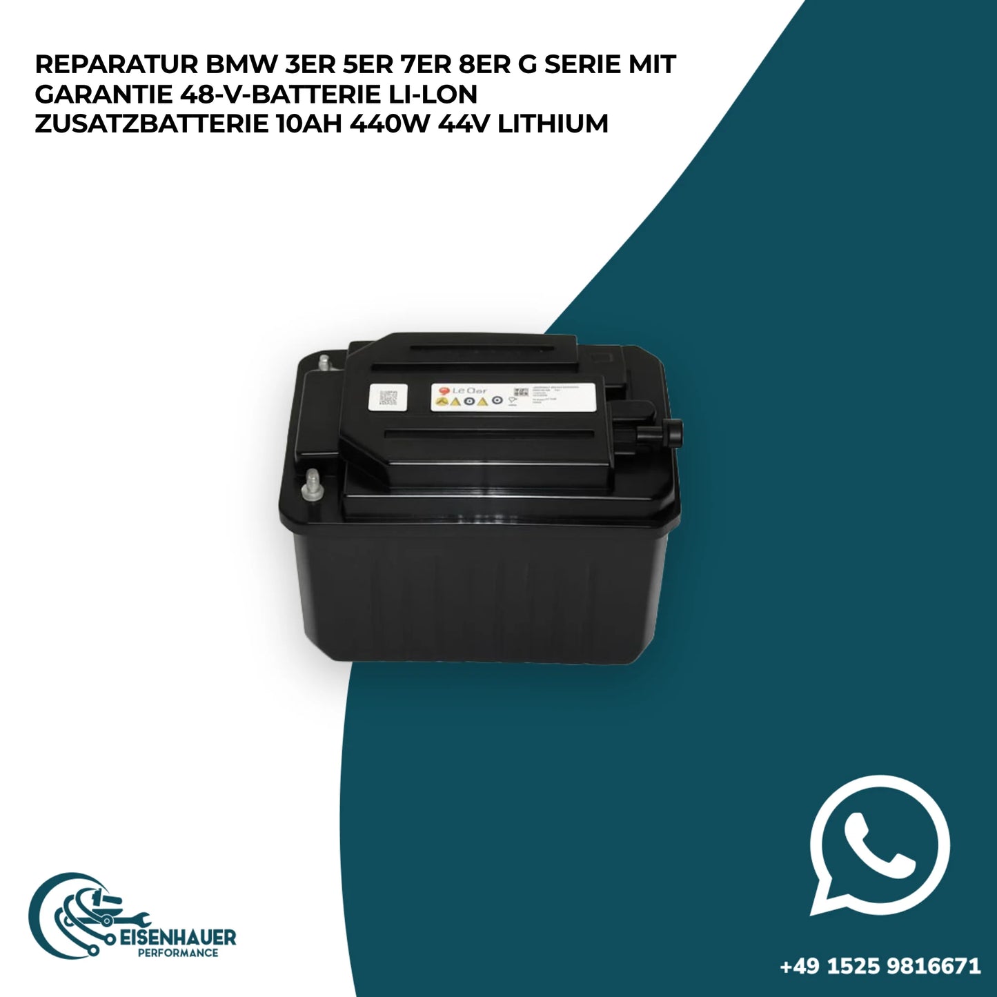 BMW, 3er 5er 7er 8er G-Serie 48V, PROFESSIONELL LITHIUMBATTERIE REPARATUR