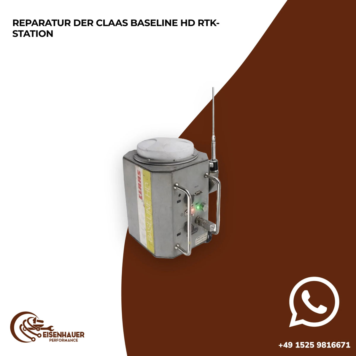 Reparatur der Claas Baseline HD RTK-Station