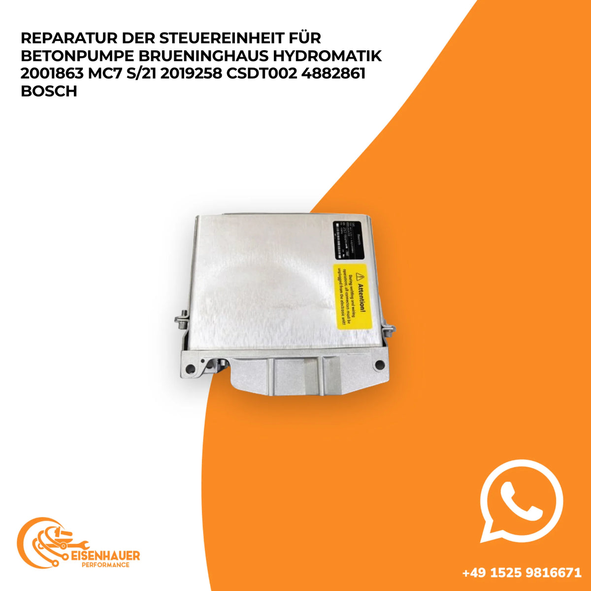 Reparatur der Steuereinheit für Betonpumpe Brueninghaus Hydromatik 2001863 MC7 S/21 2019258 CSDT002 4882861…