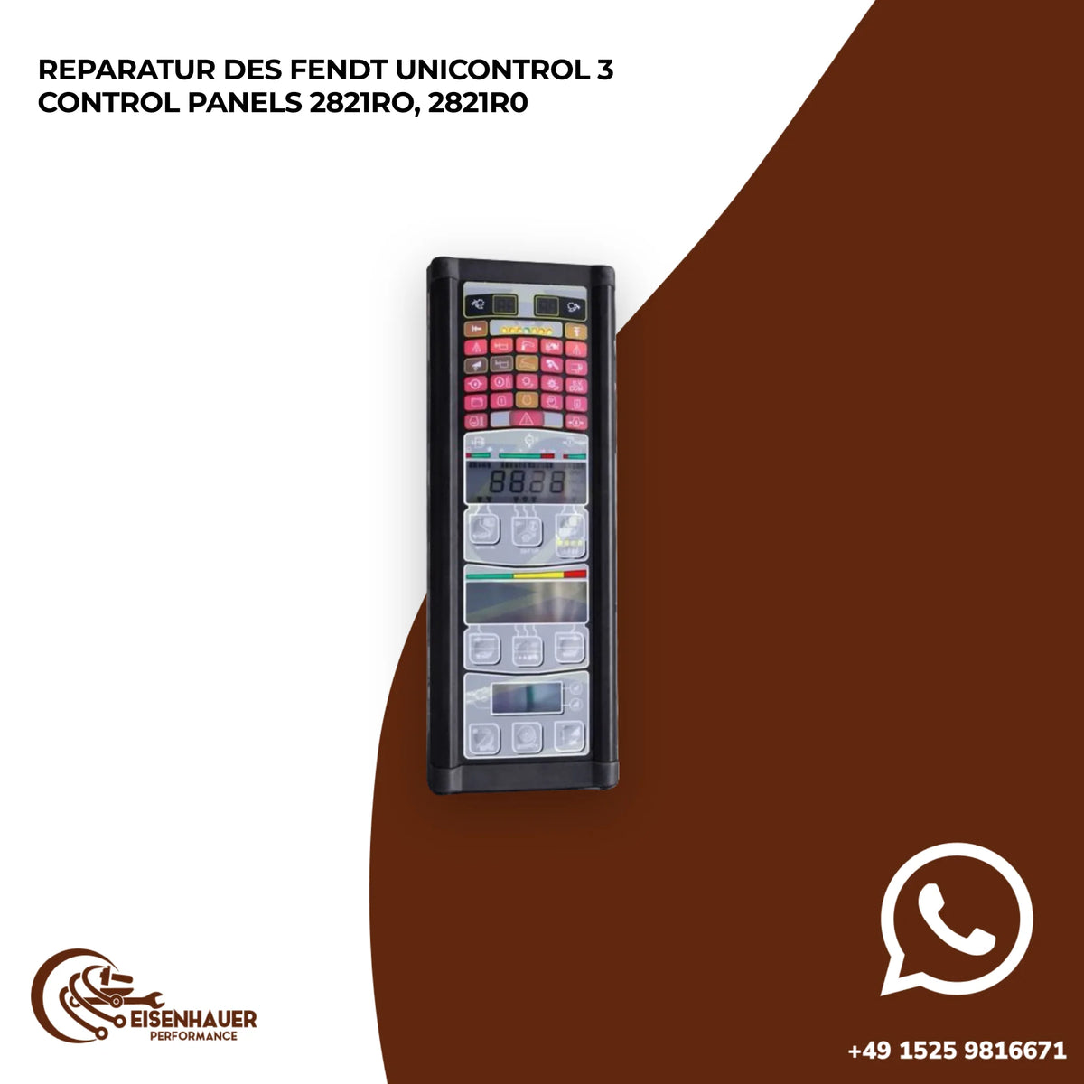 Reparatur des Fendt Unicontrol 3 Control Panels 2821RO, 2821R0