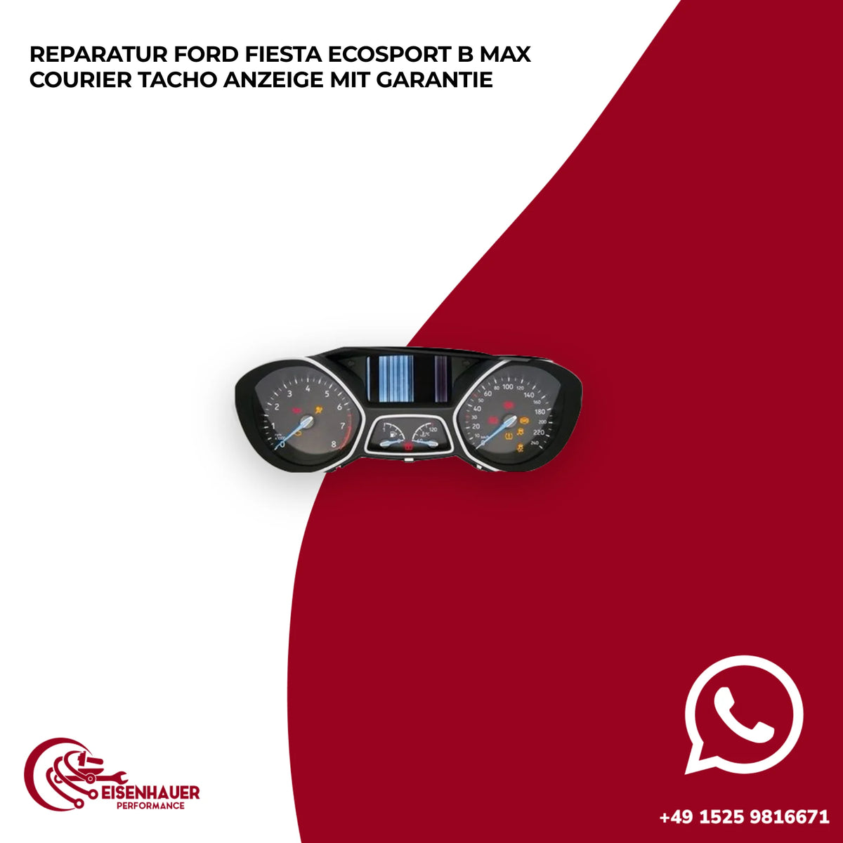 REPARATUR FORD FIESTA ECOSPORT B MAX COURIER TACHO ANZEIGE️ ️