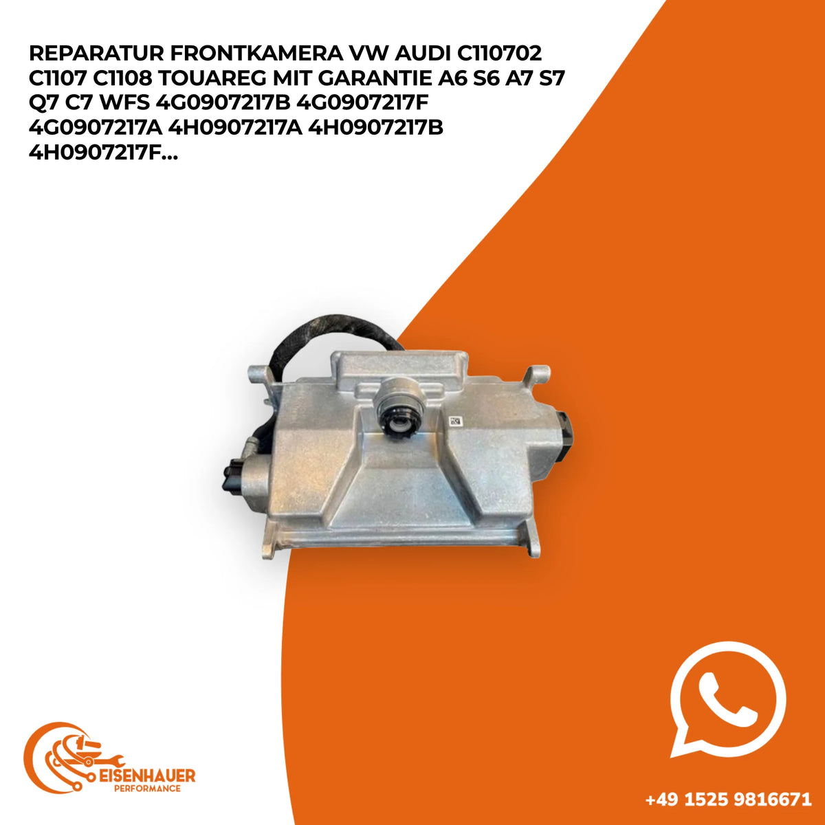 Reparatur Frontkamera VW Audi C110702 C1107 C1108 Touareg️ ️A6 S6 A7 S7 Q7 C7 WFS 4G0907217B 4G0907217F 4G0…