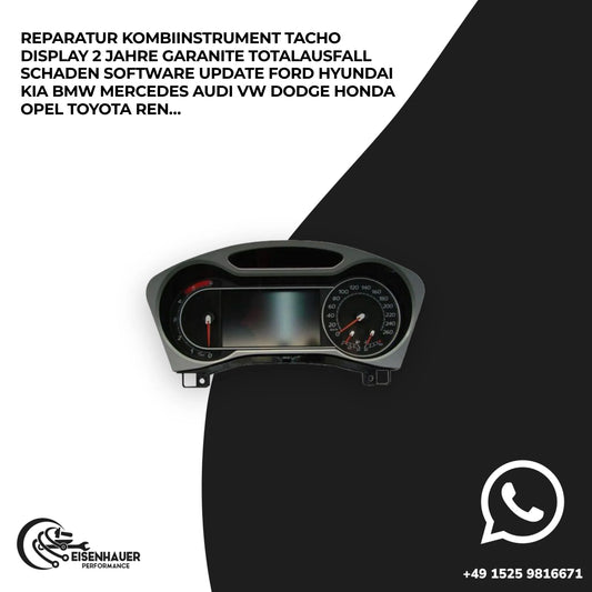 Reparatur Kombiinstrument Tacho Display️2 Jahre Garanite️Totalausfall Schaden Software Update Ford Hyundai…
