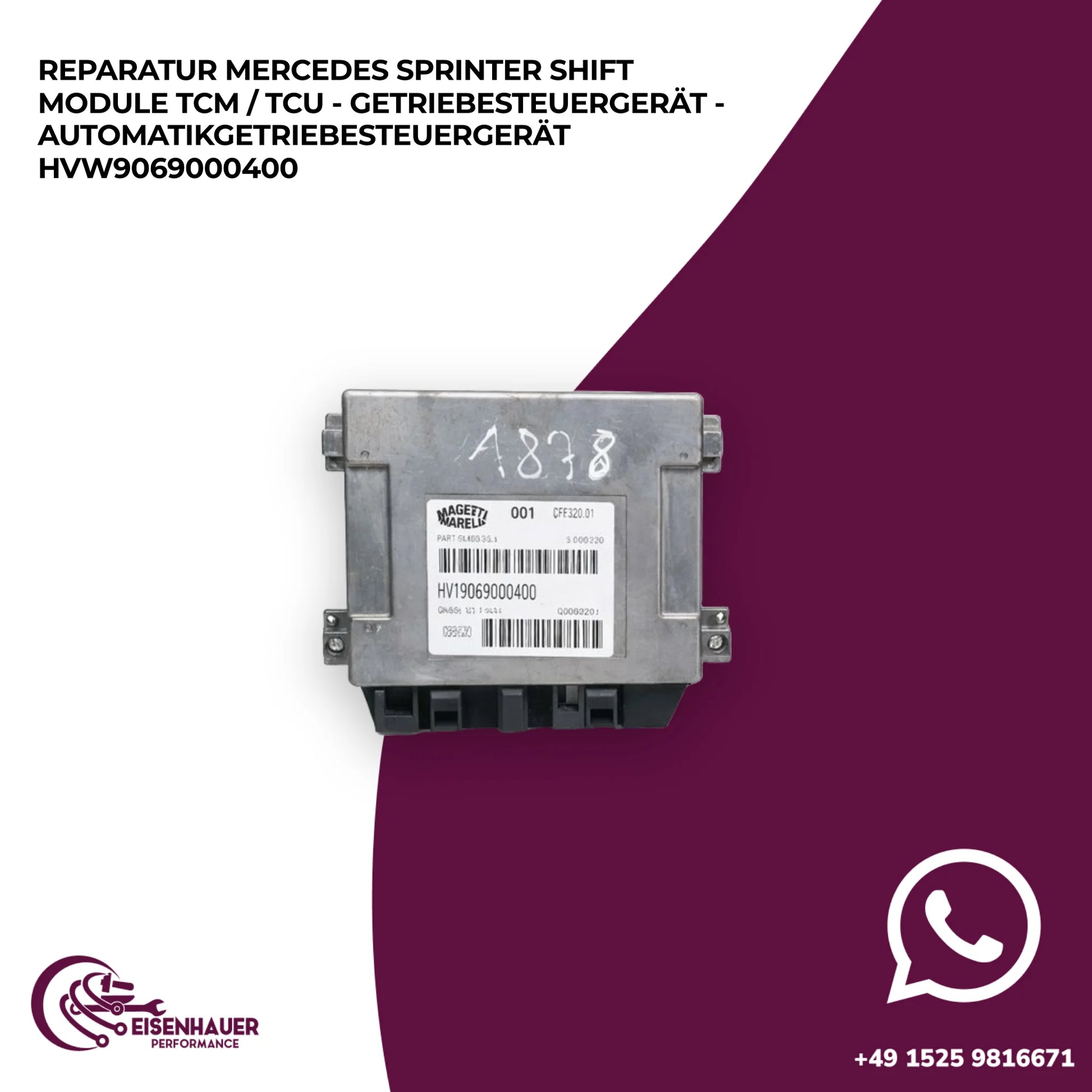 Reparatur Mercedes Sprinter Shift Module TCM / TCU - Getriebesteuergerät - Automatikgetriebesteuergerät HVW…