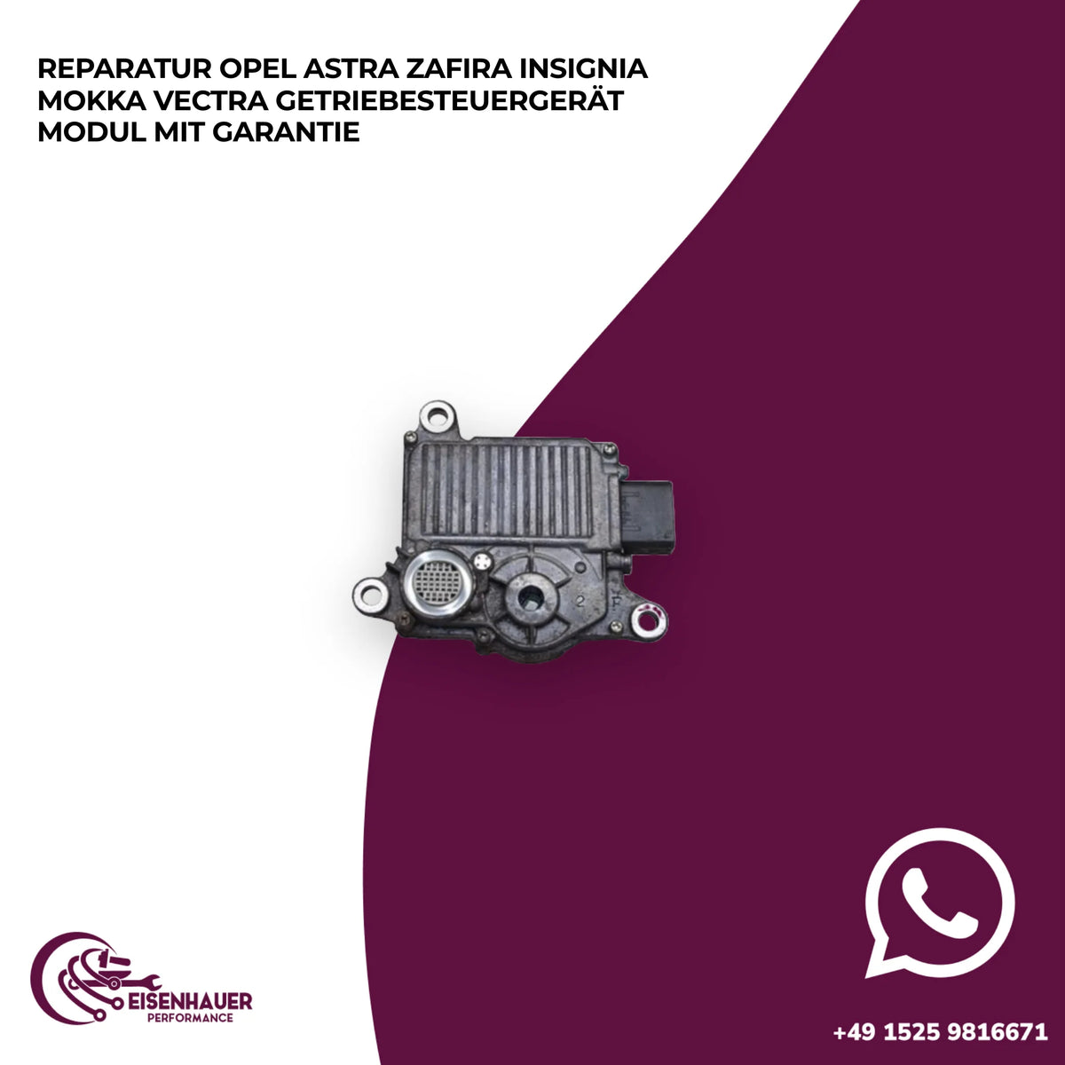 Reparatur Opel Astra Zafira Insignia Mokka Vectra Getriebesteuergerät Modul️ ️