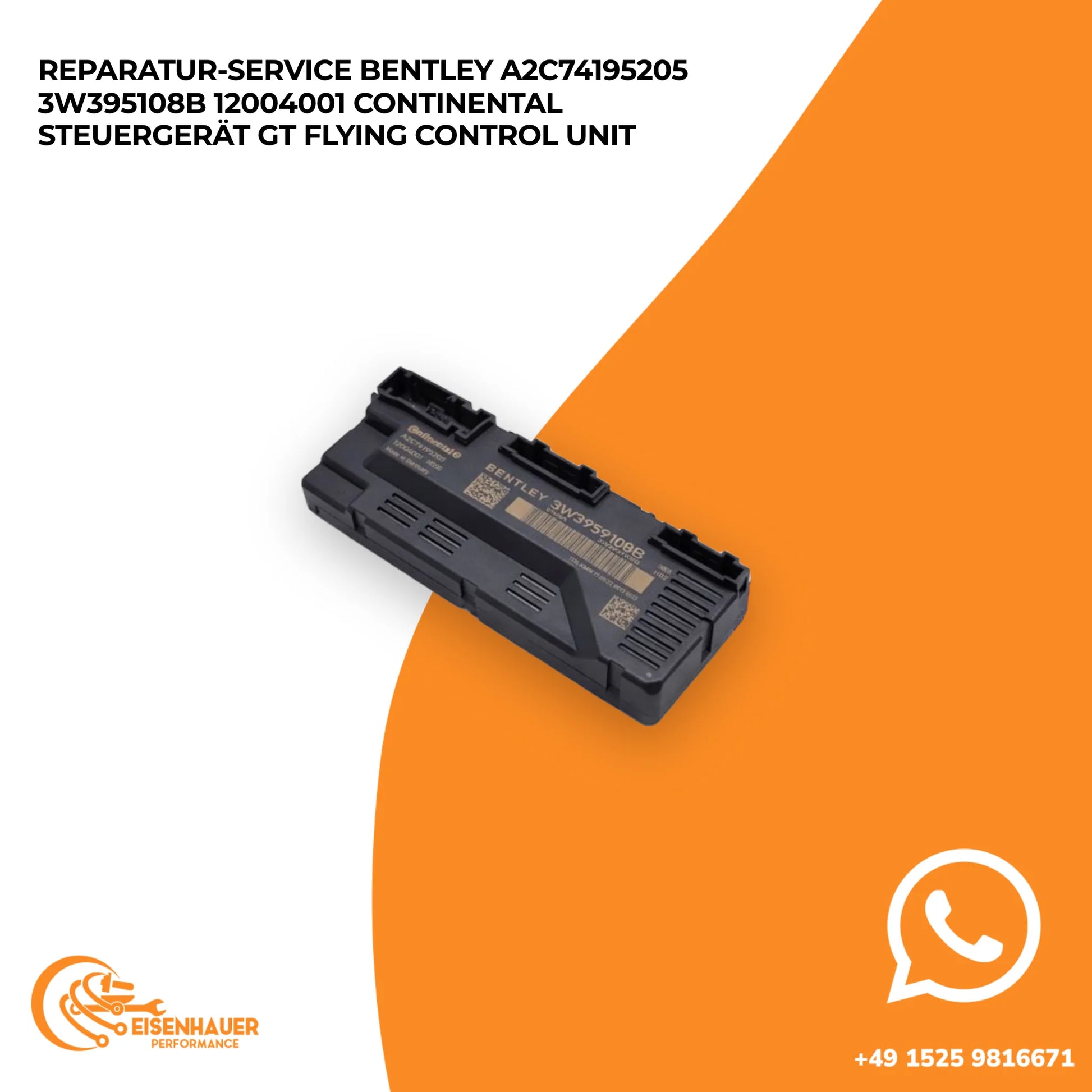 Reparatur Service Bentley A2C74195205 3W395108B 12004001 Continental Steuergerät GT Flying Control Unit