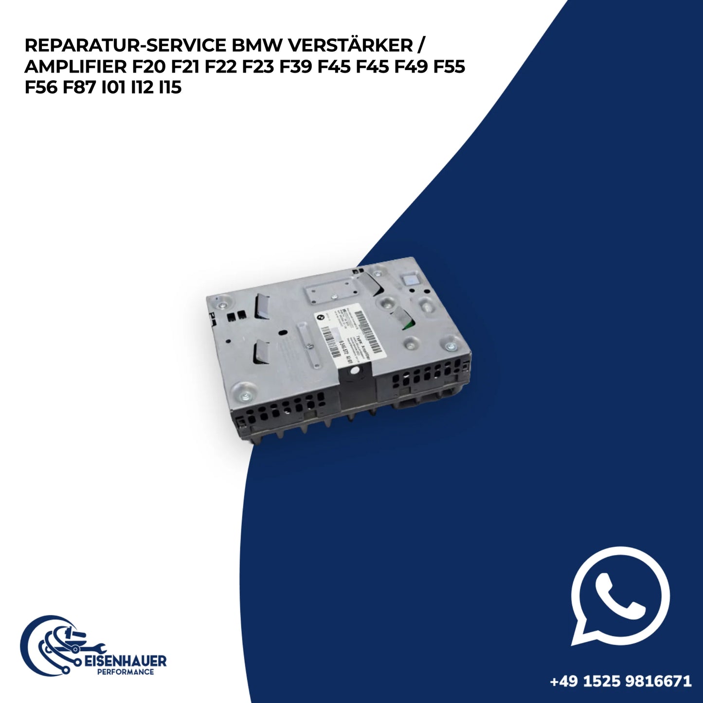 Reparatur Service BMW Verstärker / Amplifier F20 F21 F22 F23 F39 F45 F45 F49 F55 F56 F87 I01 I12 I15