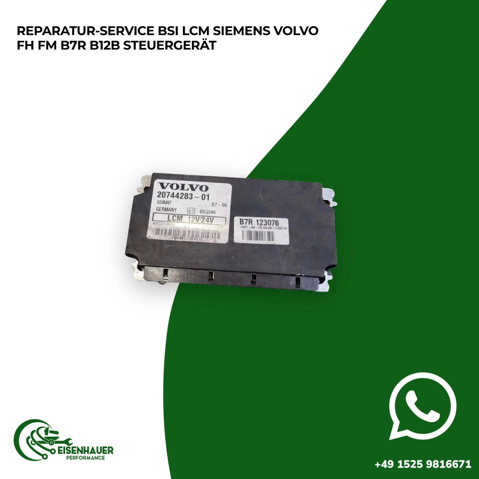 Reparatur Service BSI LCM SIEMENS VOLVO FH FM B7R B12B Steuergerät