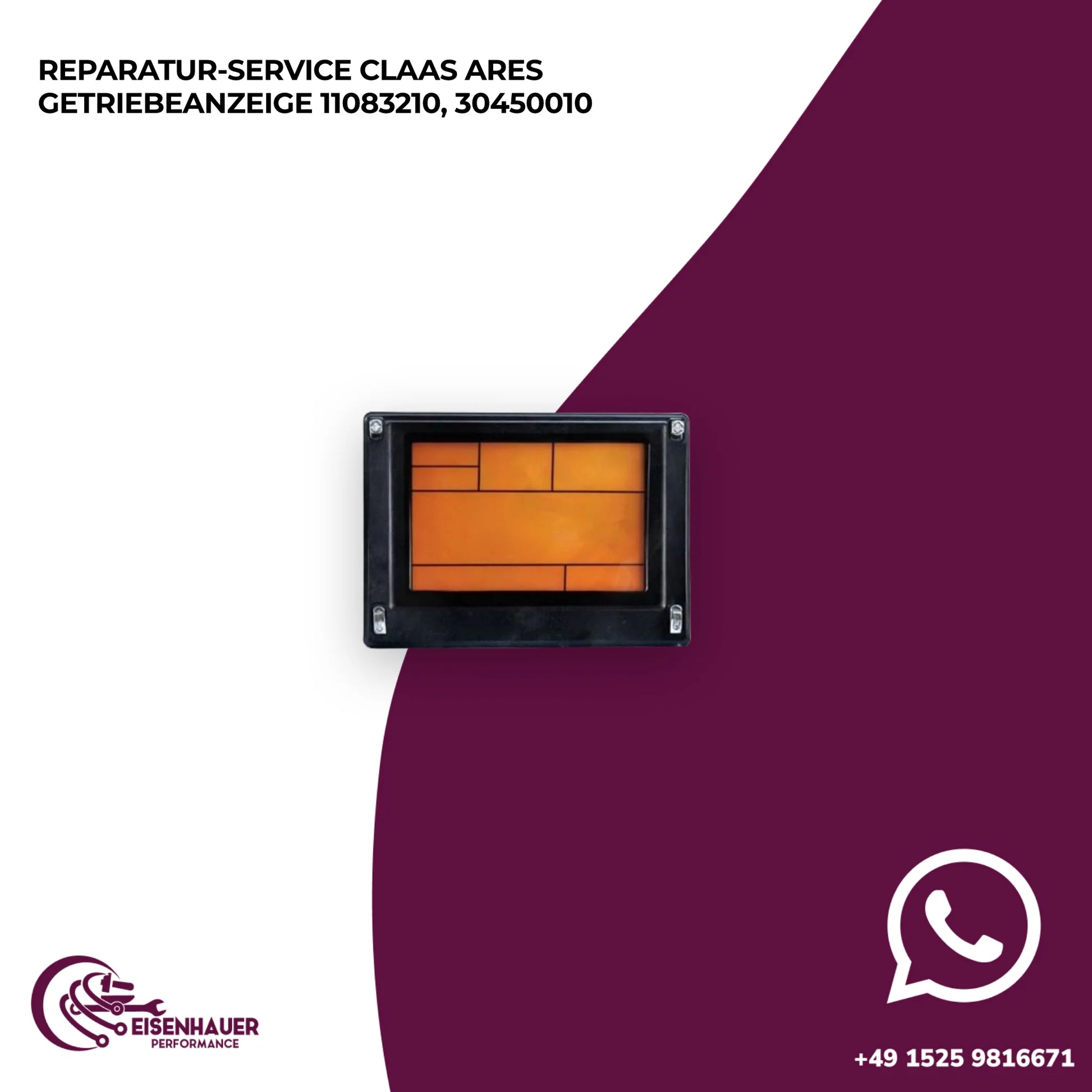 Reparatur Service Claas Ares Getriebeanzeige 11083210, 30450010