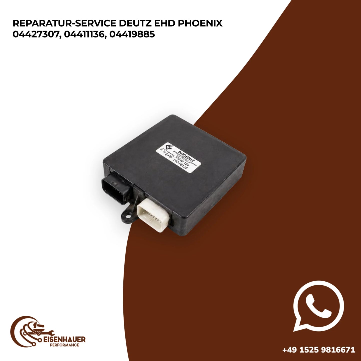 Reparatur Service Deutz EHD Phoenix 04427307, 04411136, 04419885