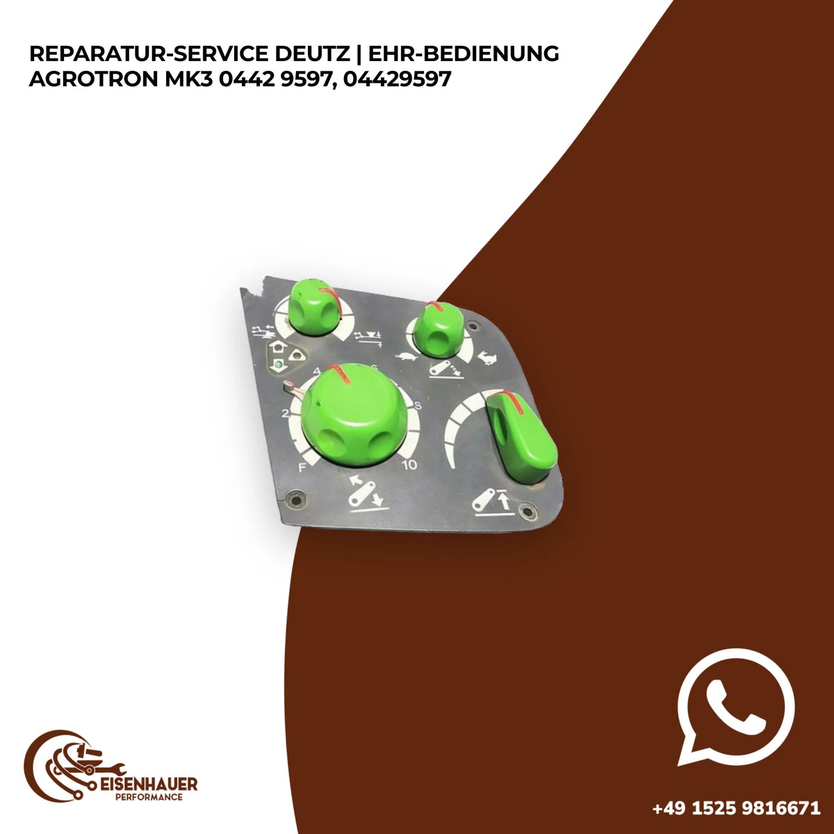 Reparatur Service Deutz | EHR-Bedienung Agrotron MK3 0442 9597, 04429597
