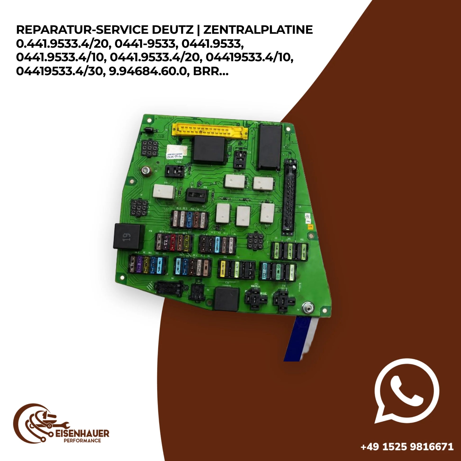 Reparatur Service Deutz | Zentralplatine 0.441.9533.4/20, 0441-9533, 0441.9533, 0441.9533.4/10, 0441.9533.4…