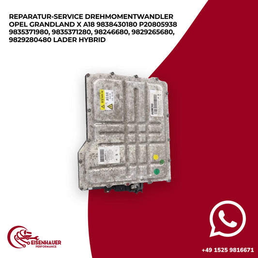 Reparatur Service Drehmomentwandler Opel Grandland X A18 9838430180 P20805938 9835371980, 9835371280, 98246…