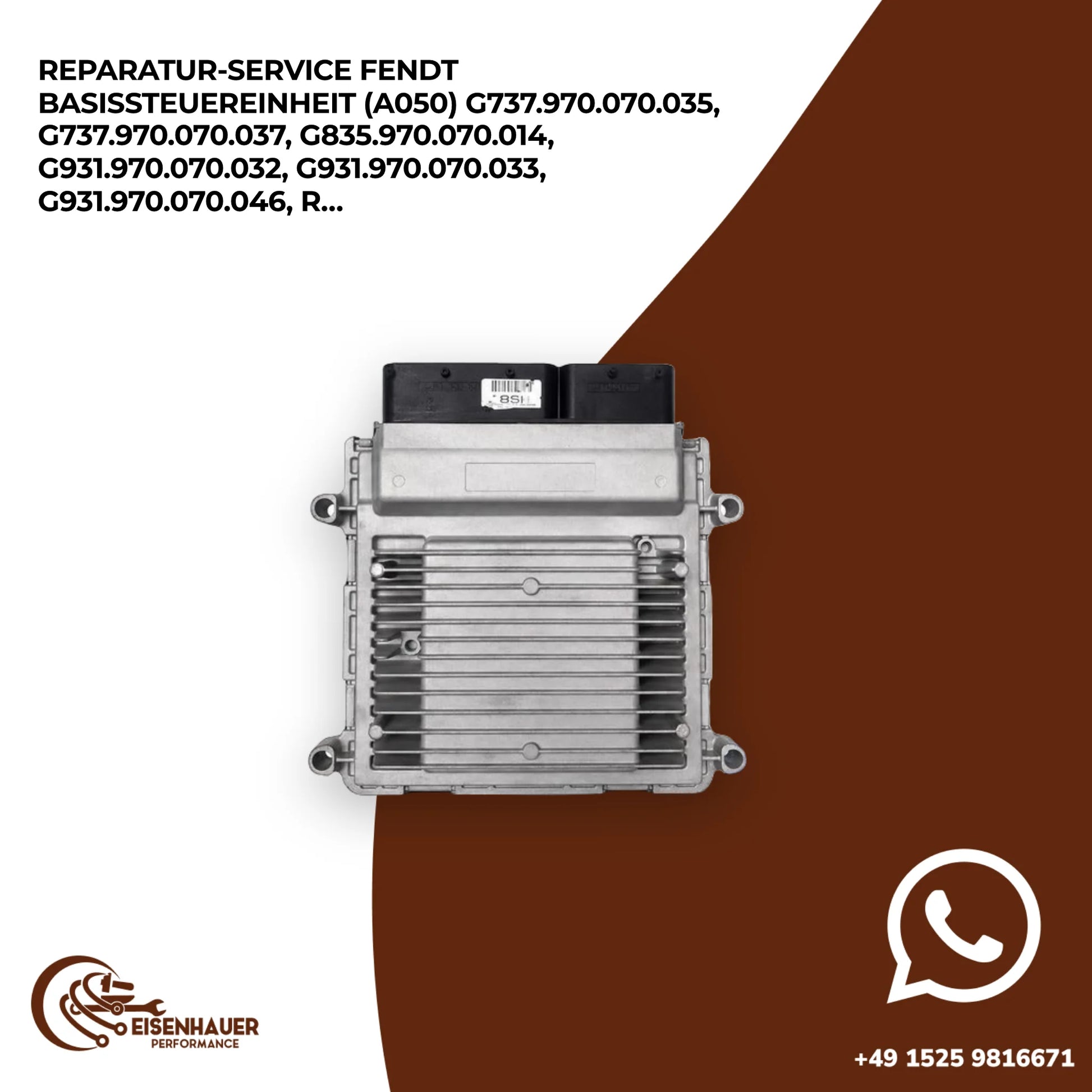 Reparatur Service Fendt Basissteuereinheit (A050) G737.970.070.035, G737.970.070.037, G835.970.070.014, G93…