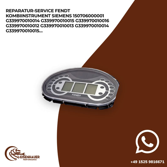 Reparatur Service Fendt Kombiinstrument Siemens 150706000001 G339970010014 G339970010015 G339970010016 G339…