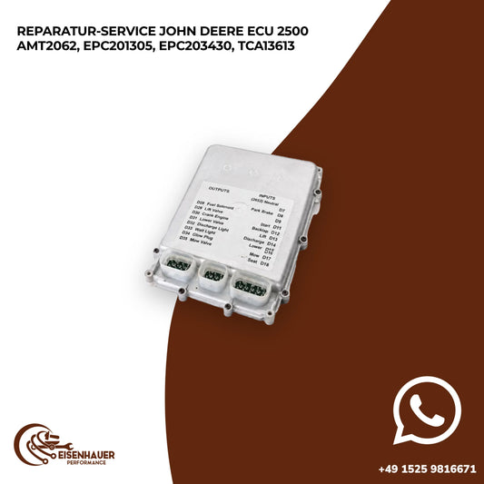 Reparatur Service John Deere ECU 2500 AMT2062, EPC201305, EPC203430, TCA13613