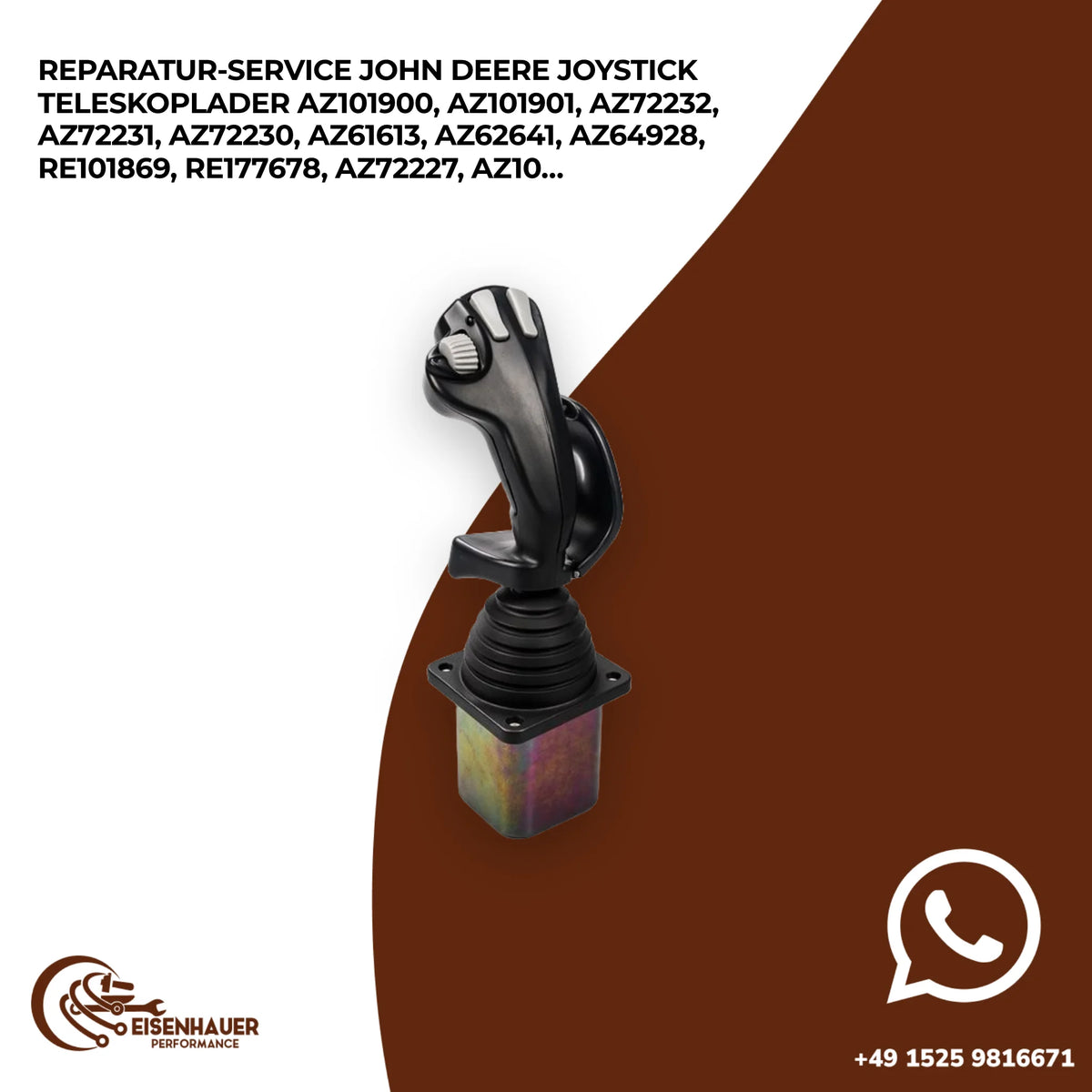 Reparatur Service John Deere Joystick Teleskoplader AZ101900, AZ101901, AZ72232, AZ72231, AZ72230, AZ61613…