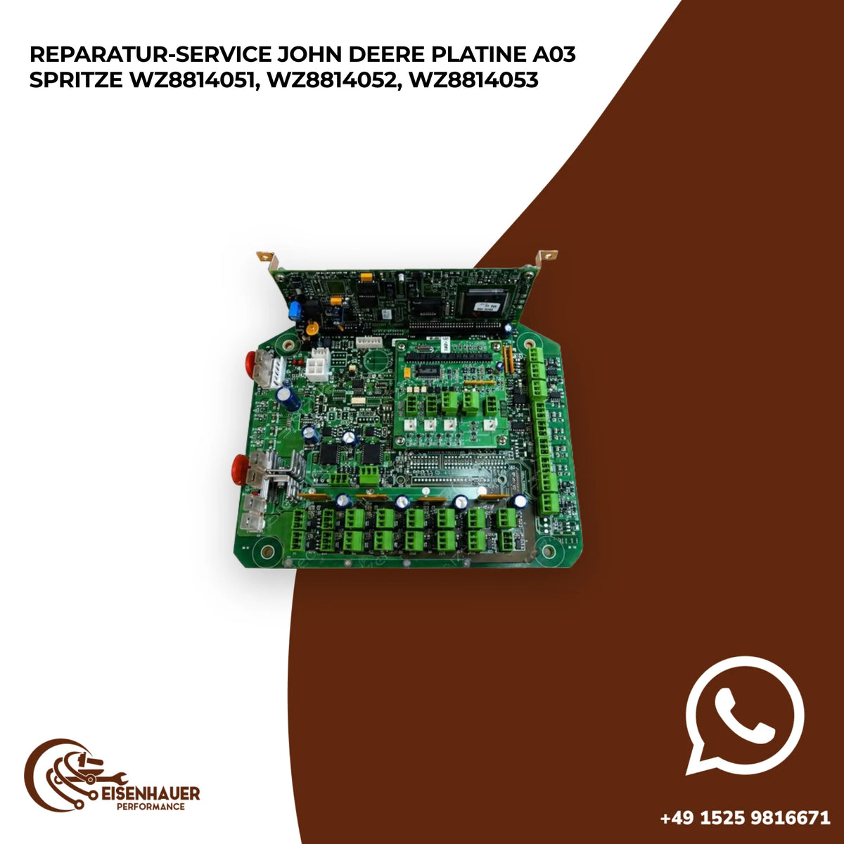 Reparatur Service John Deere Platine A03 Spritze WZ8814051, WZ8814052, WZ8814053