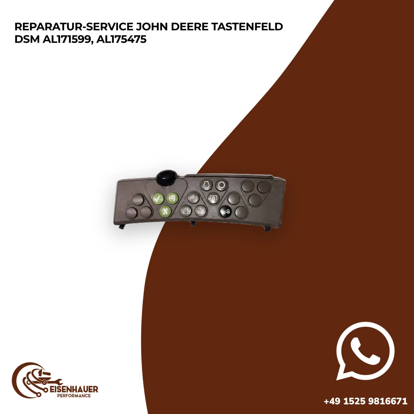 Reparatur Service John Deere Tastenfeld DSM AL171599, AL175475