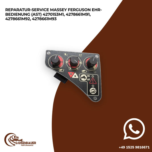 Reparatur Service Massey Ferguson EHR-Bedienung (AST) 4270153M1, 4278661M91, 4278661M92, 4278661M93