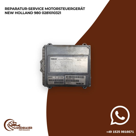 Reparatur Service Motorsteuergerät New Holland 980 0281010321
