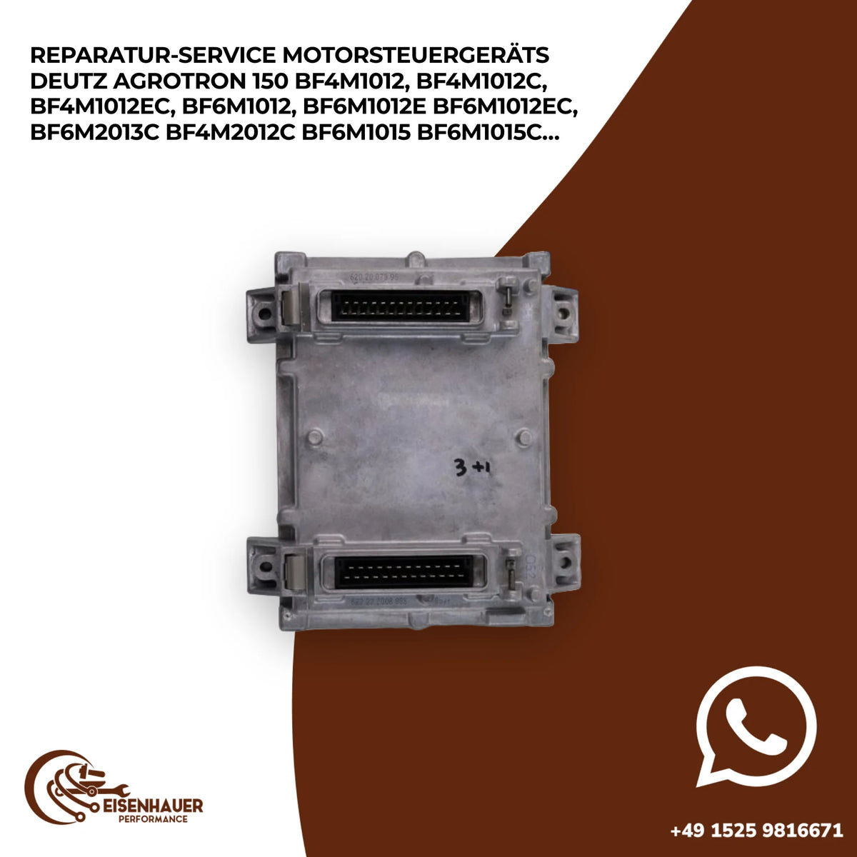 Reparatur Service Motorsteuergeräts Deutz Agrotron 150 bf4m1012, bf4m1012c, bf4m1012ec, bf6m1012, bf6m1012e…