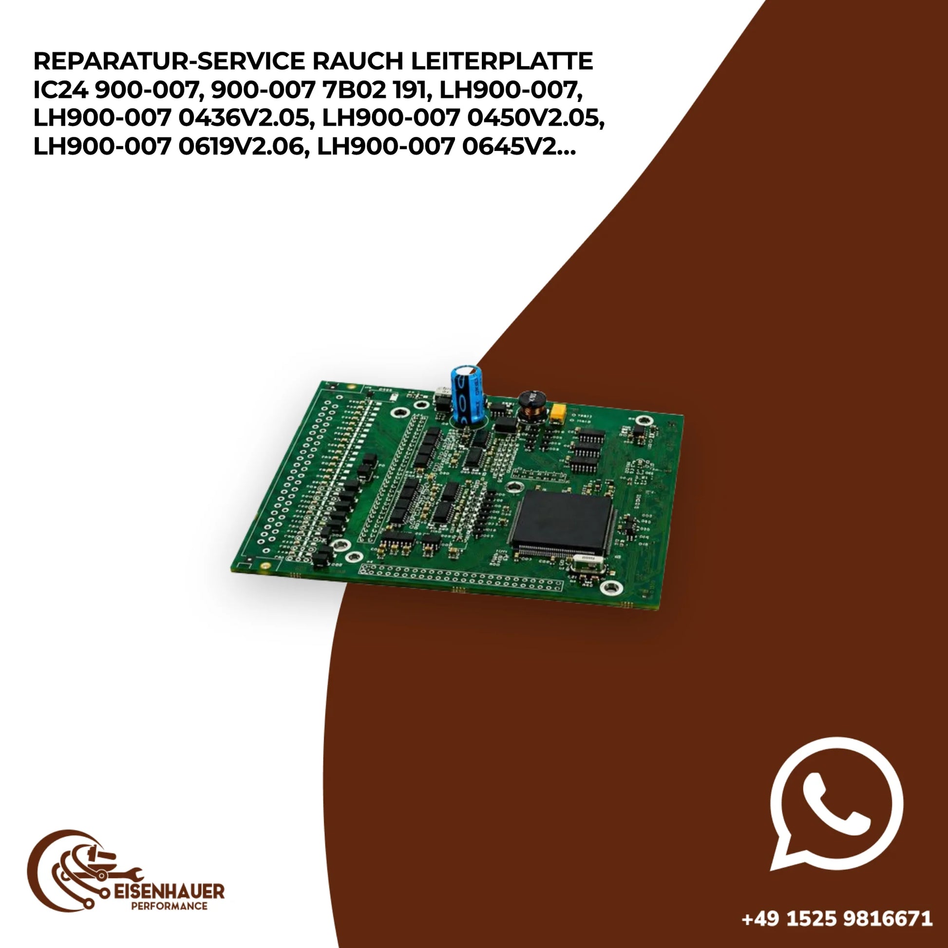 Reparatur Service Rauch Leiterplatte IC24 900-007, 900-007 7B02 191, LH900-007, LH900-007 0436V2.05, LH900…