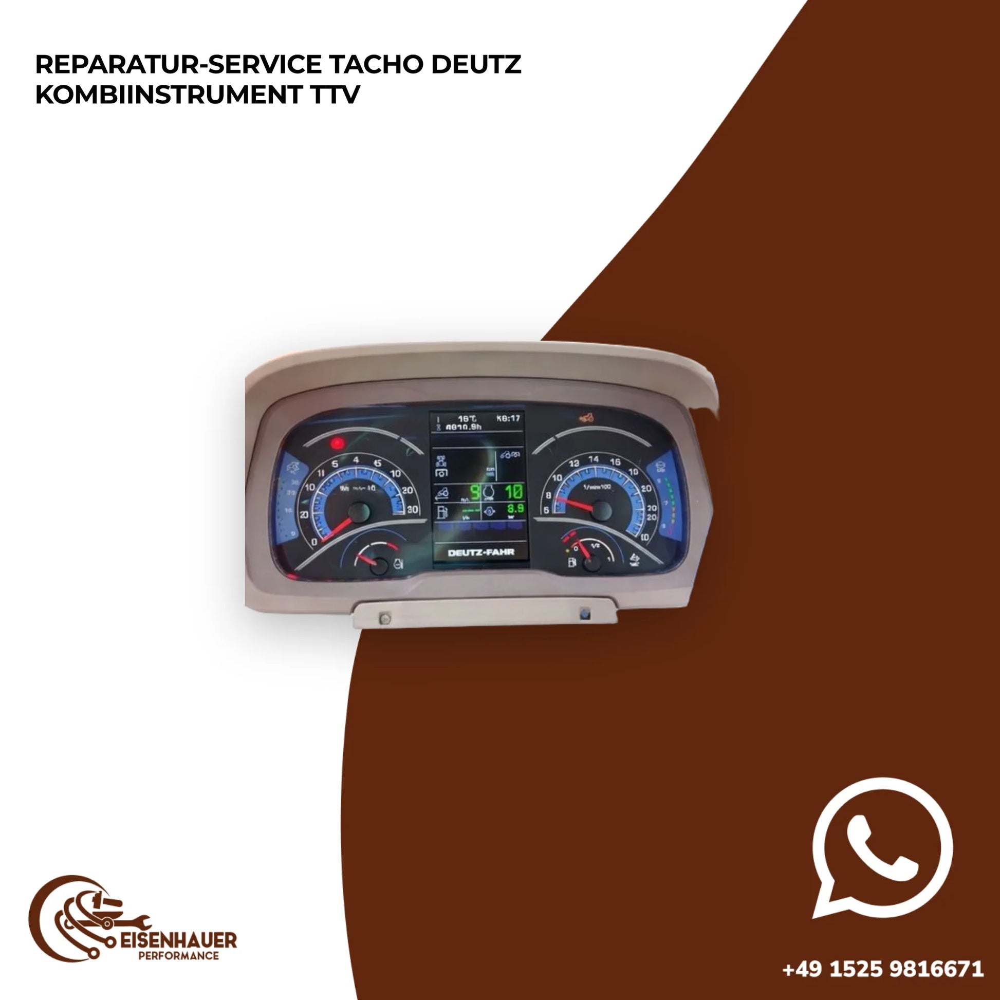 Reparatur Service Tacho Deutz Kombiinstrument TTV