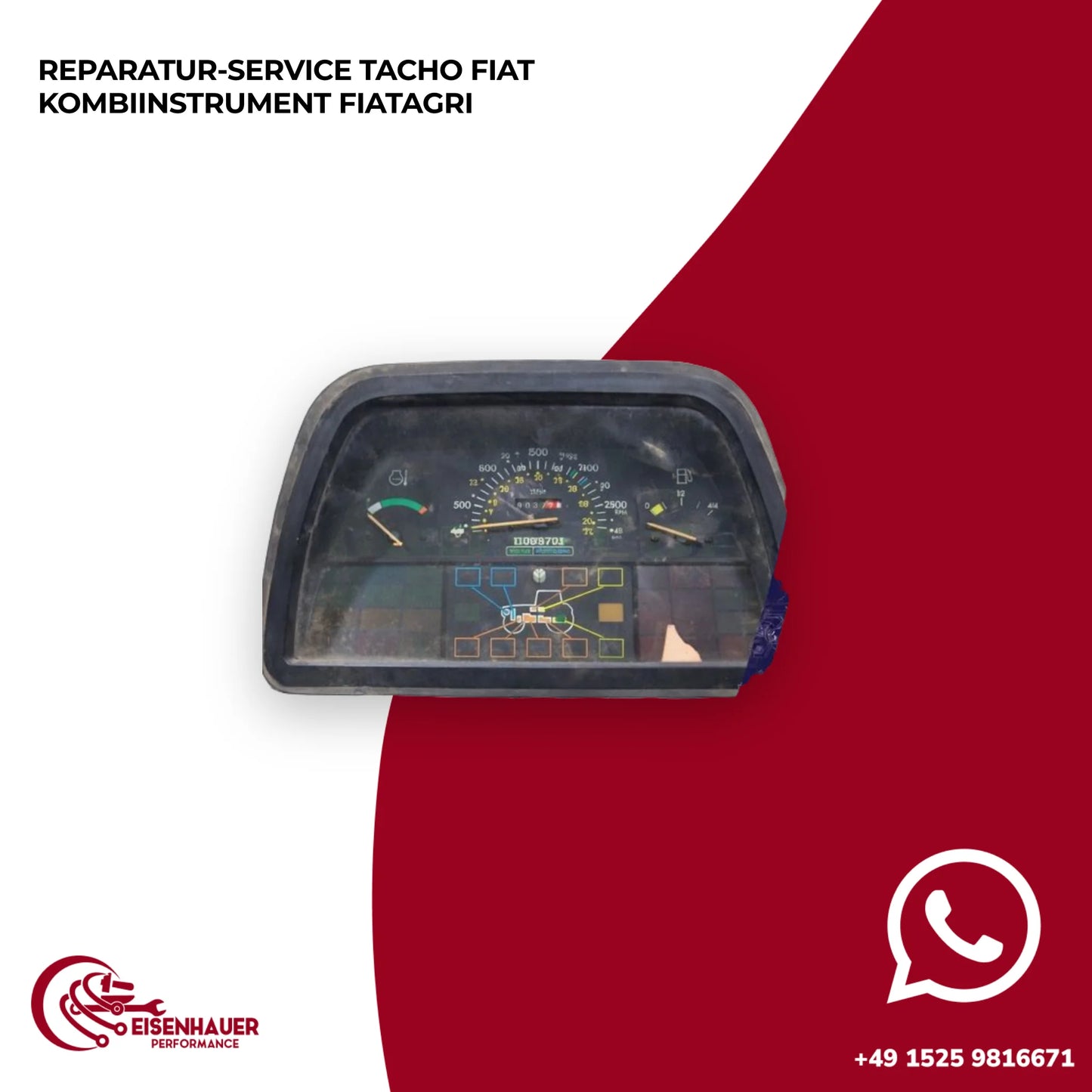 Reparatur Service Tacho Fiat Kombiinstrument Fiatagri