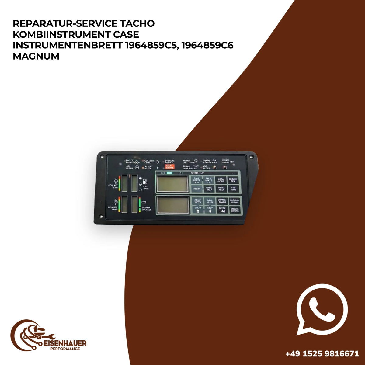 Reparatur Service Tacho Kombiinstrument CASE Instrumentenbrett 1964859C5, 1964859C6 Magnum
