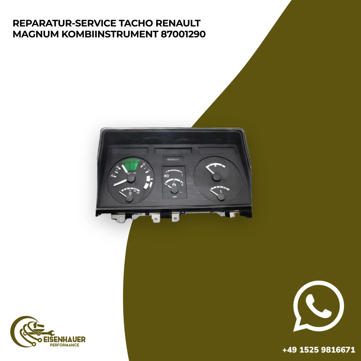 Reparatur Service Tacho RENAULT Magnum Kombiinstrument 87001290