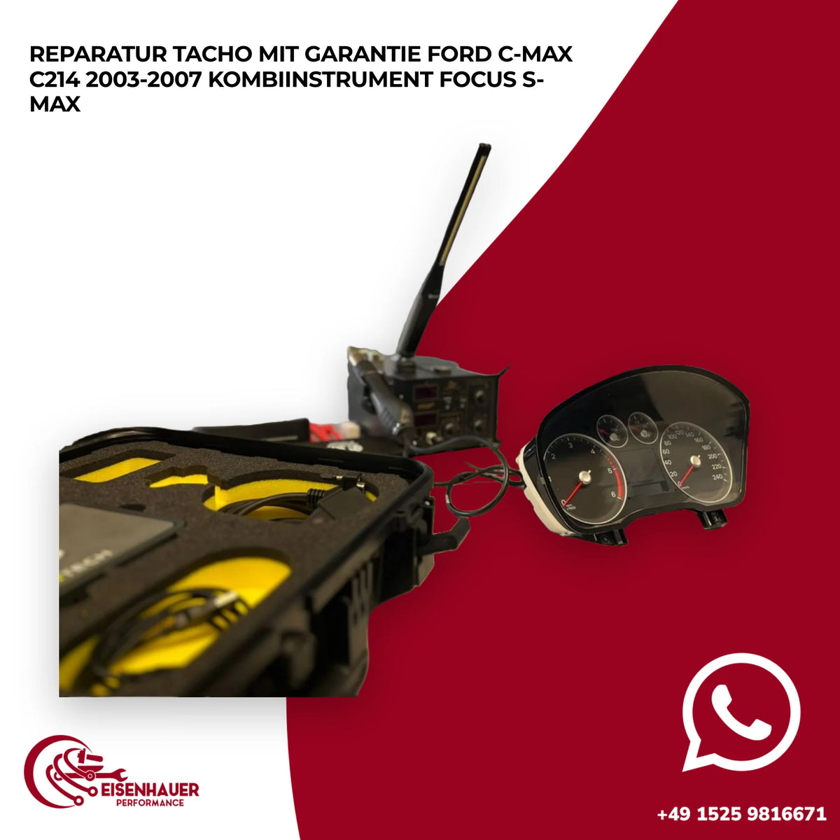 Reparatur Tacho️ ️ Ford C-Max C214 2003-2007 Kombiinstrument Focus S-Max