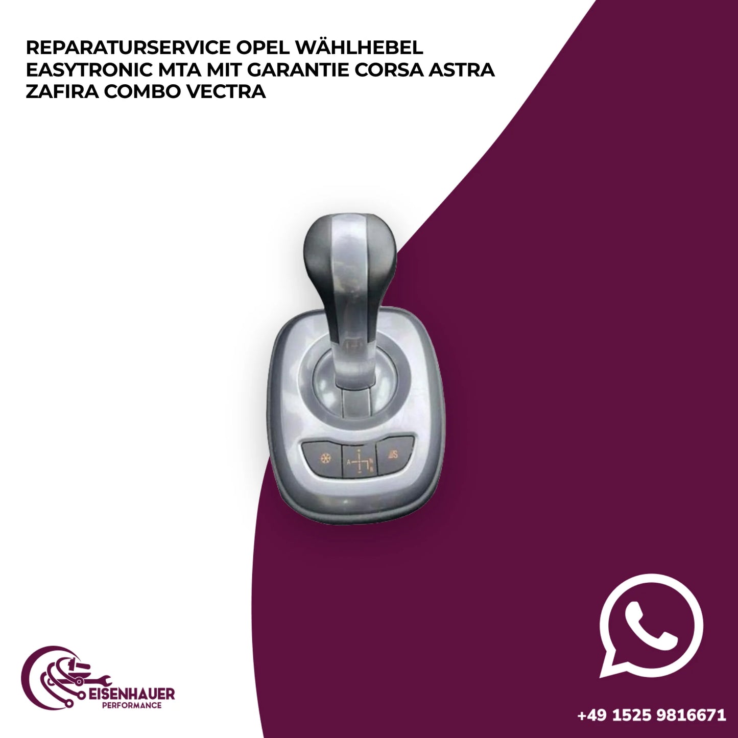 Reparaturservice Opel Wählhebel Easytronic MTA️ ️Corsa Astra Zafira Combo Vectra