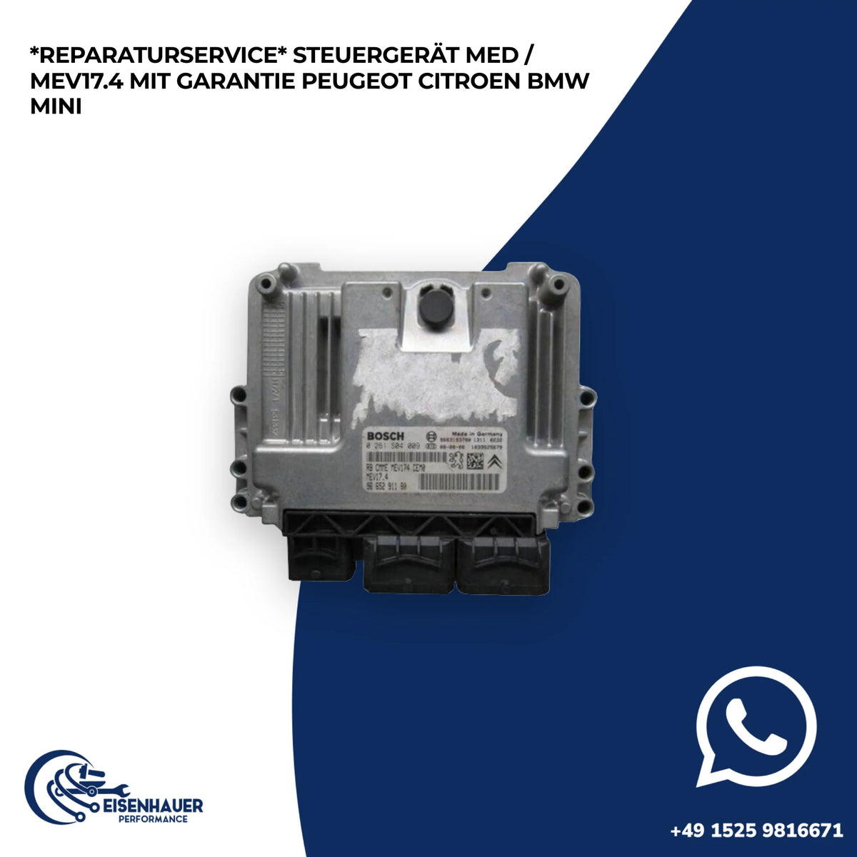 *Reparaturservice* Steuergerät MED / MEV17.4️ ️Peugeot Citroen BMW MINI